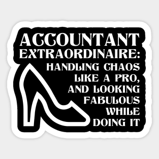 Accountant Fabulous Woman Sticker